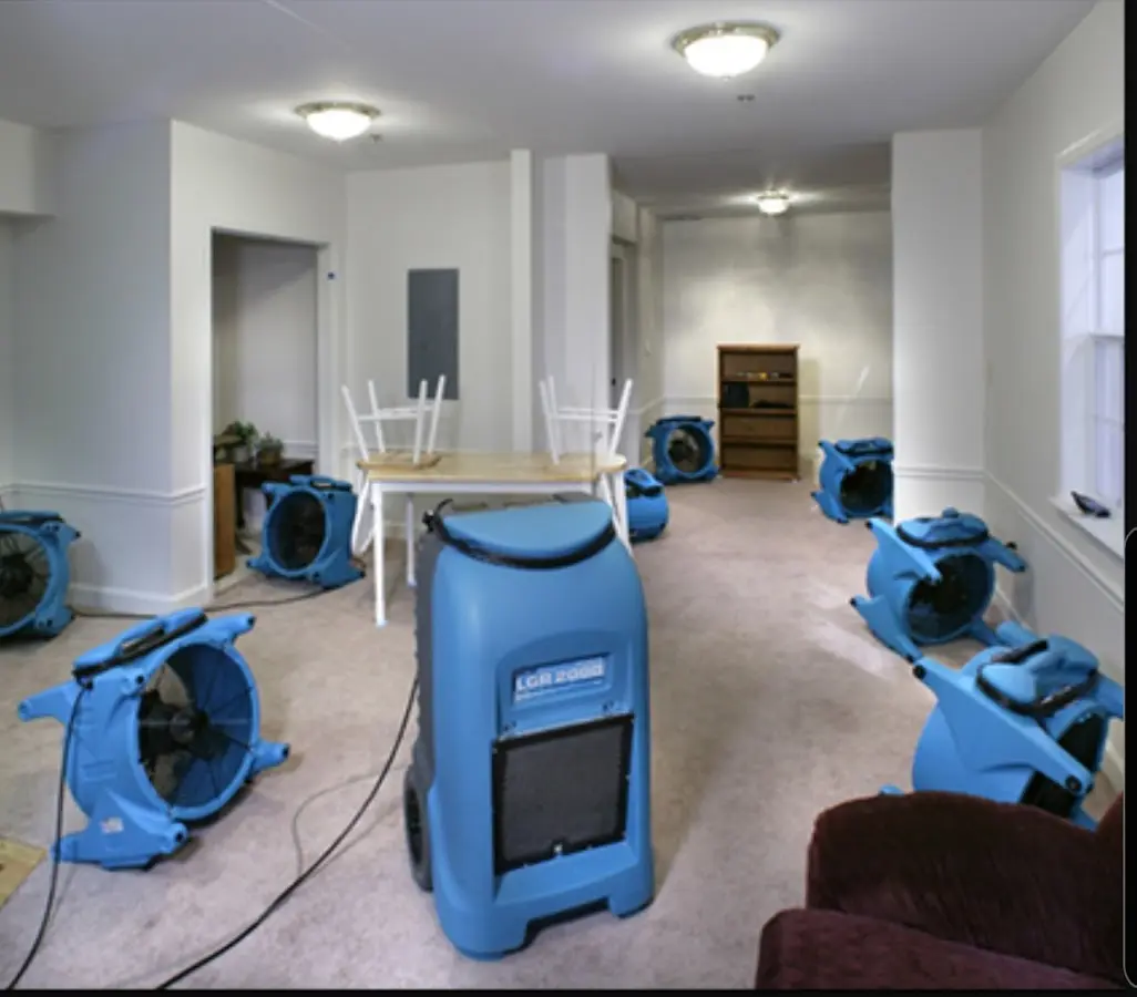 Air movers and dehumidifier setup for Water Extraction & Removal in Southlake